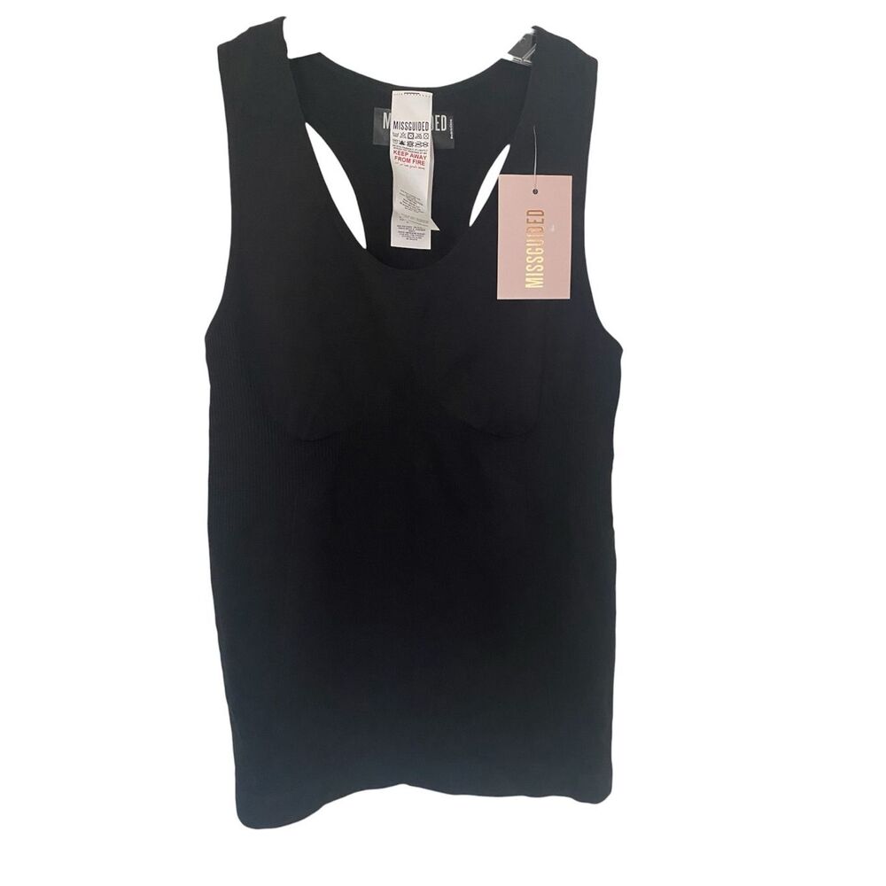 NWT Missguided Black Activewear Tank Top Sz M